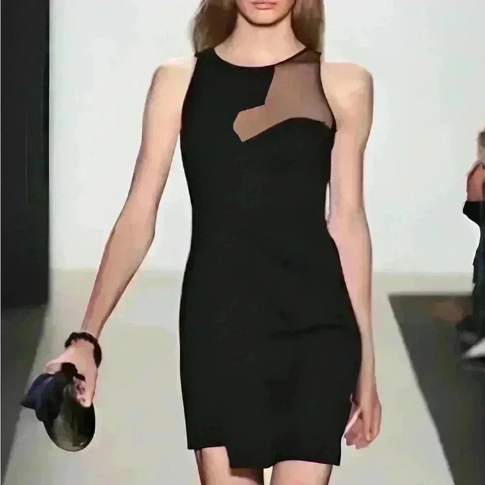BCBGMaxazria Runway Mini Mesh Dress (469)
